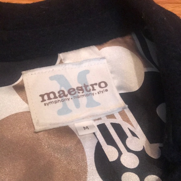 Black wool cape with silk lining - Picture 2 of 5